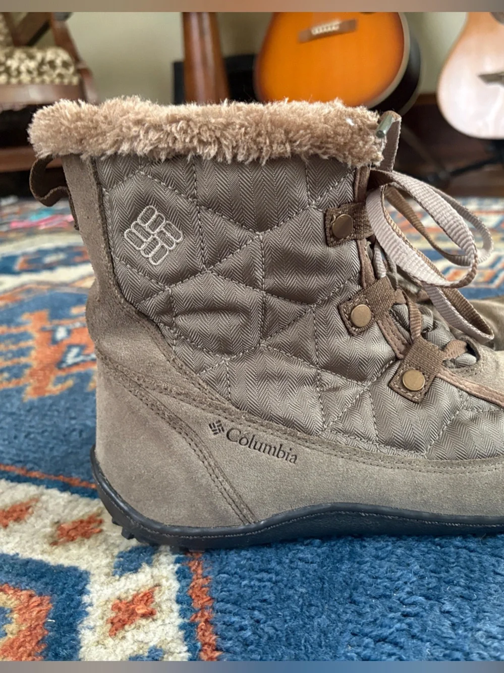 Columbia Brown Fur-Trim Winter Boots